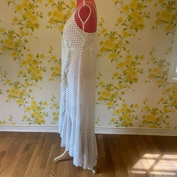 Sold 🎈Polka dot ruffle maxi slip dress size M - Picture 6 of 12